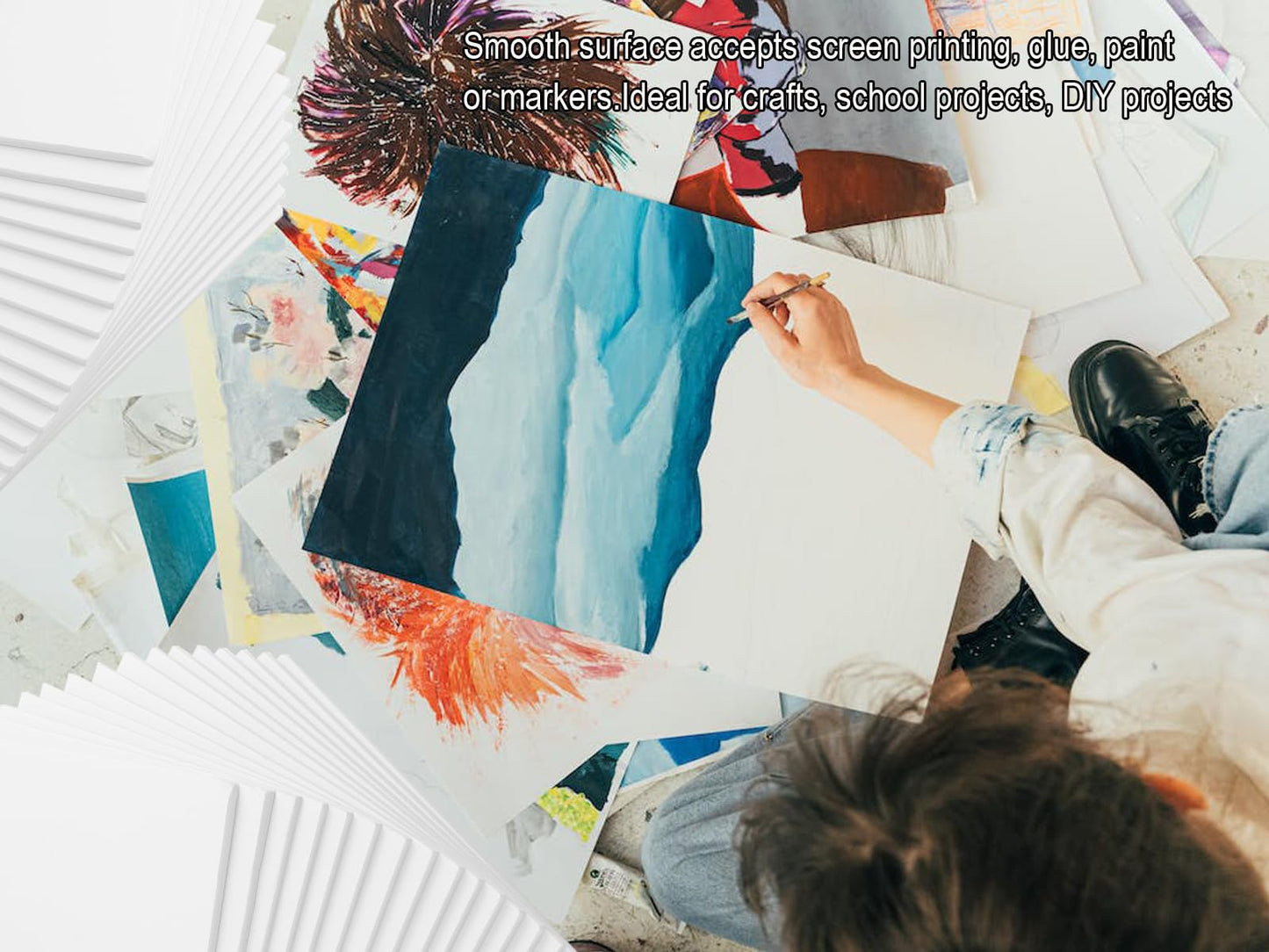 20 Pack White Foam Boards 12x16.5 inch, 3/16" Thick Foam Core Board for Projects, White Bulk Poster Board for Signboards, A3 Styrofoam Boards Sheets Perfect for Crafts, Art, Display