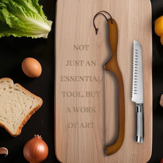 SeLucky 2 Pack Sourdough Bread Knife for Homemade Bread, Serrated Bread Cutter Ergo-Safe Engineering Anti-Stick Bread Bow Knife for Sourdough, Baguettes, Cakes