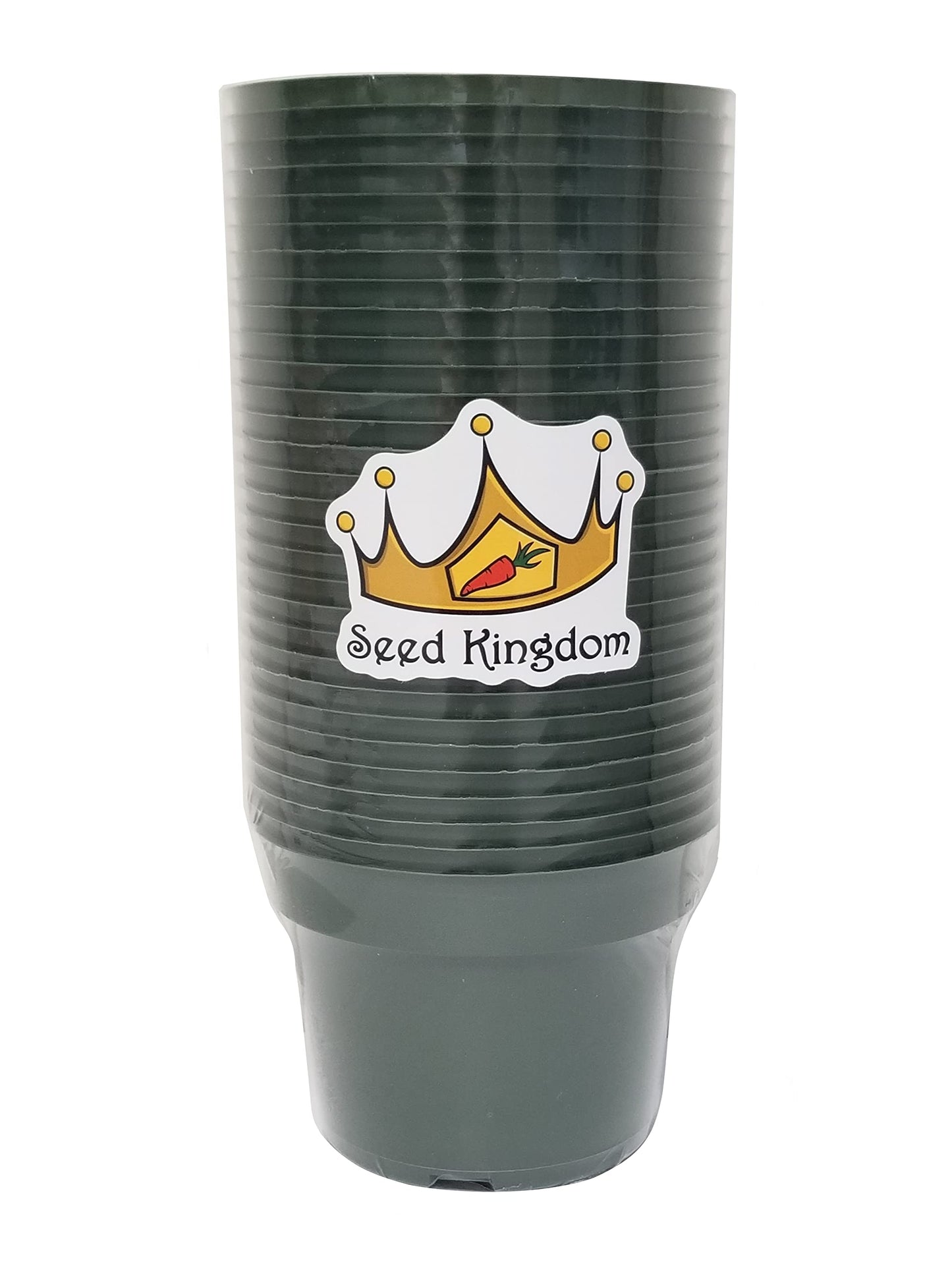 Seed Kingdom 30 New 4 Inch Plastic Nursery Pots - Azalea Style ~ Pots are 4 Inch Round at The Top and 2.8 Inch Deep. Color: Green