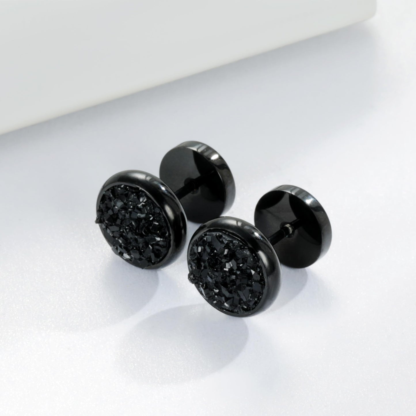 Women Men Flat Back Stud Earrings Non-Nickel Crystal Stone Earrings Titanium Stainless Steel Hypoallergenic Cartilage Earrings Stud for Sensitive Ears