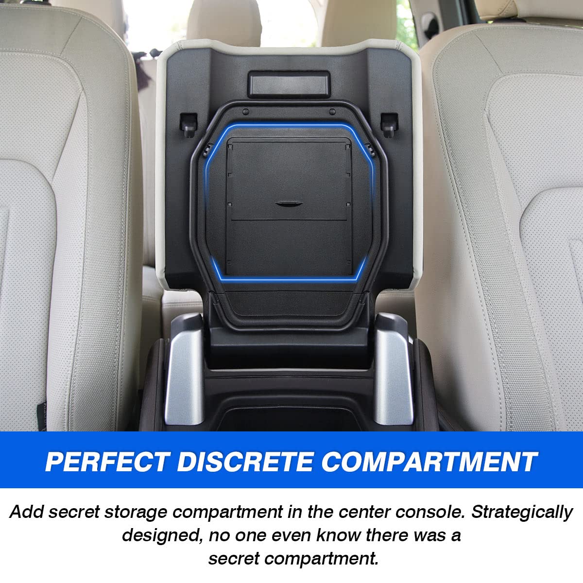 Karltys Center Console Hidden Organizer for Land Rover Defender Accessories Defender 90 110 130 2020-2025 2026 Armrest Hidden Storage Box Compartment