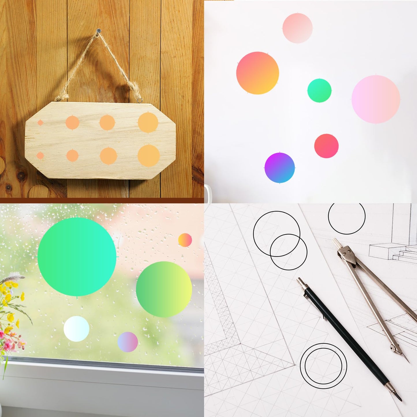 Otoolling Metal Circle Template Round Stencil for Drawing Painting Template Ruler Office School Building for Drafting Architect Tool