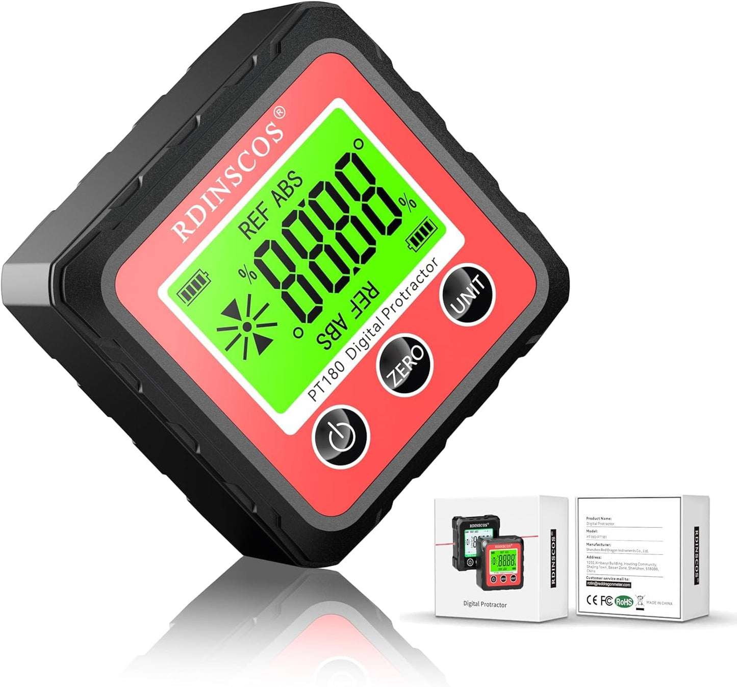 Digital Angle Finder Magnetic Table Saw Digital Angle Gauge - 4 Sided Magnetic Digital Angle Finder Gauge Protractor Angle Cube Digital Protractor Bevel Gauge