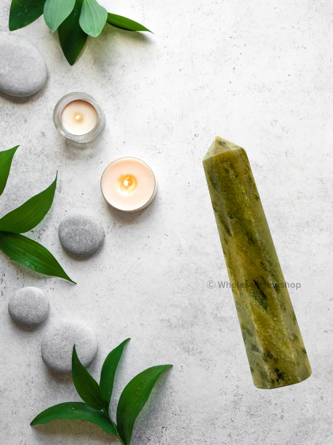 3 Inch Green Kyanite Gemstones Obelisk Tower Jumbo Facet Aura Rock Crystal Natural Polished Earth Wand Spirit