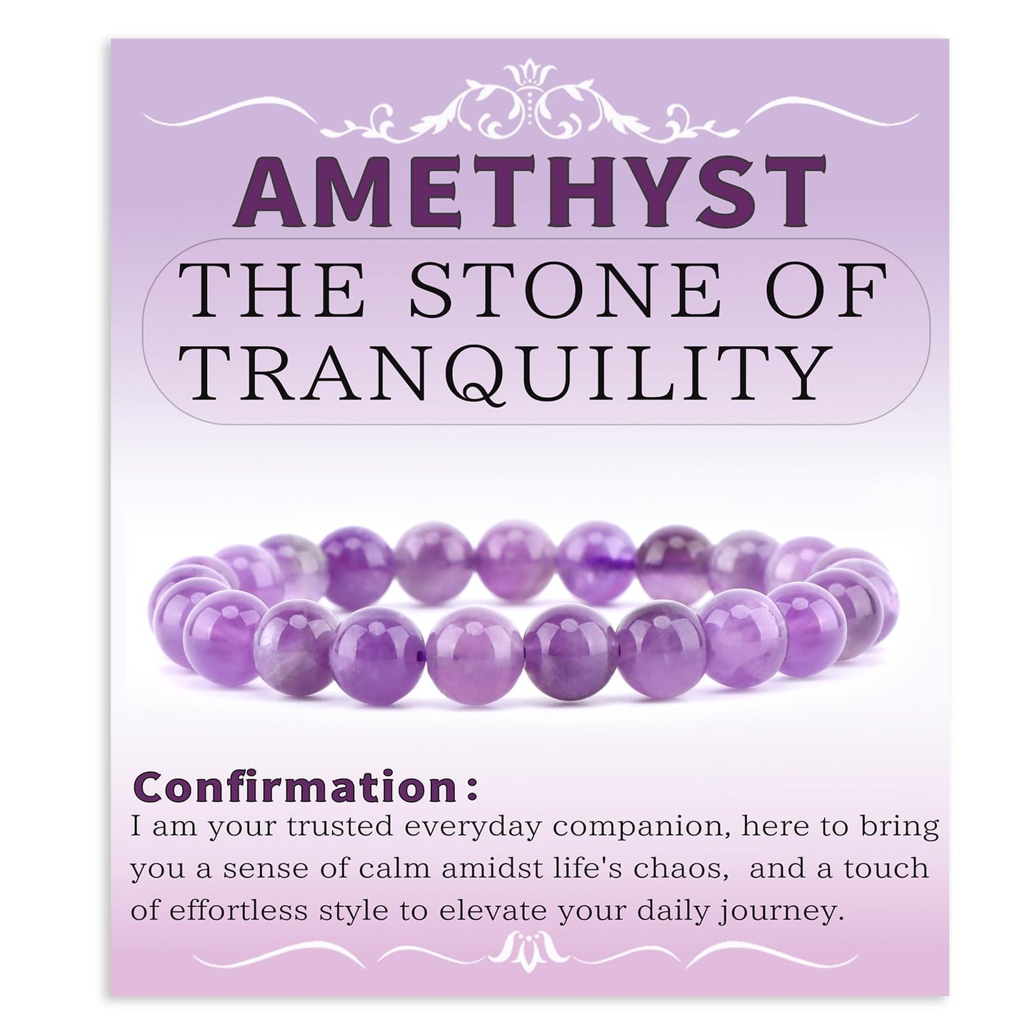 Bymitel 8mm Amethyst - Handmade Reiki Gemstone Stretch Bracelet, Natural Beauty & Spiritual Essence, Crystal Healing for Unisex Adults