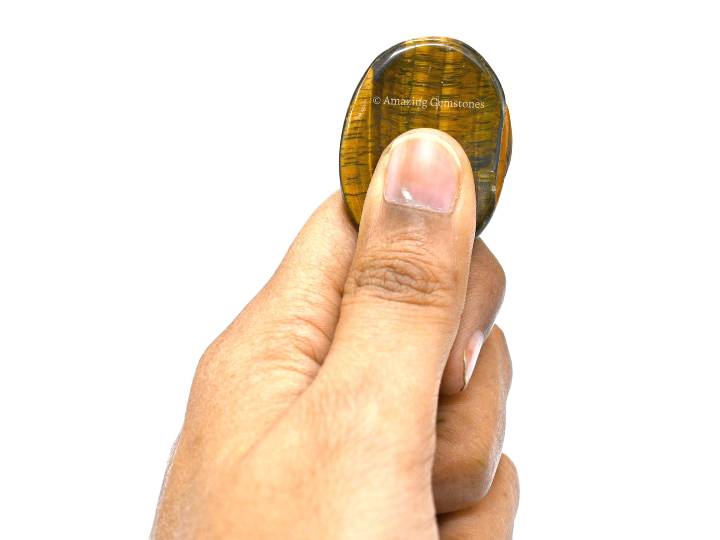 Amazing Gemstone Tiger Eye Worry Stone Crystals and Healing Stones - Worry Stones for Stress Relief Gifts - Piedra Crystal Fidget for Meditation, Relaxation - Unique Stocking Stuffers