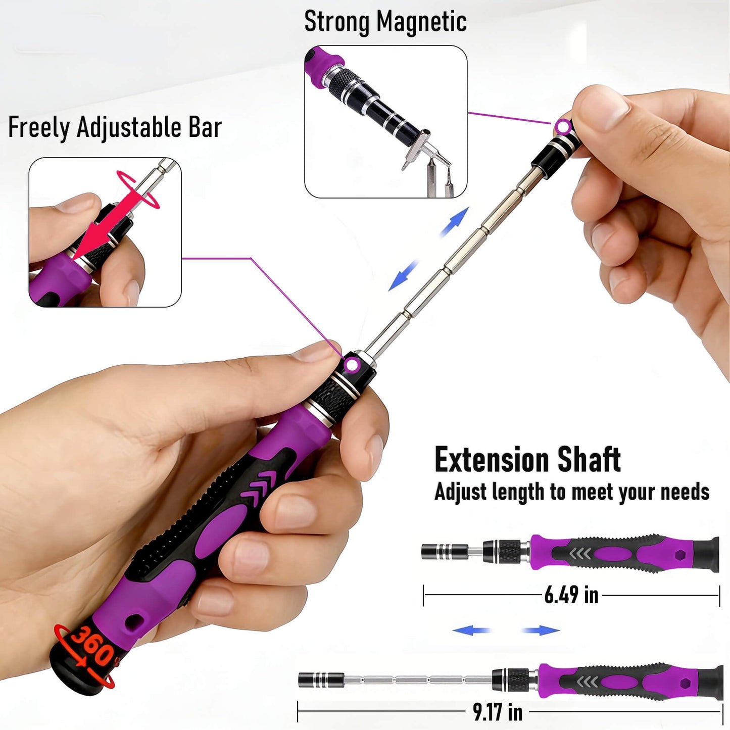 115 in 1 Precision Screwdriver Set with Torx Triwing Bits，Magnetic Mini Screwdriver Kit for iPhone, MacBook, Computer, Laptop, PC, RC, PS4, Xbox, Eyeglasses, Watch