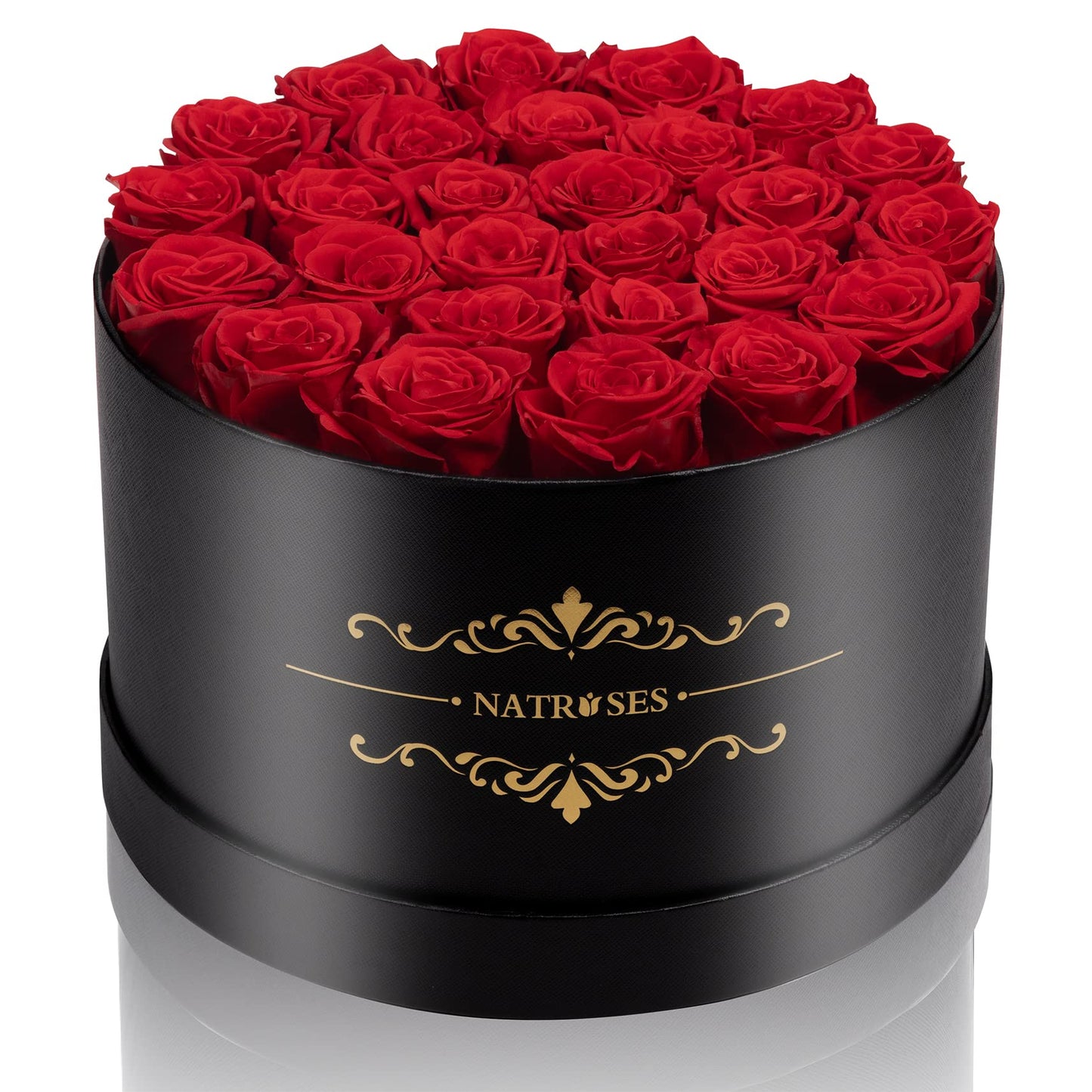 NATROSES Gifts for Her 27 Piece Forever Preserved Roses in a Box, Preserved Flowers for Delivery Birthday, Flowers Gifts for Mothers Day, Red