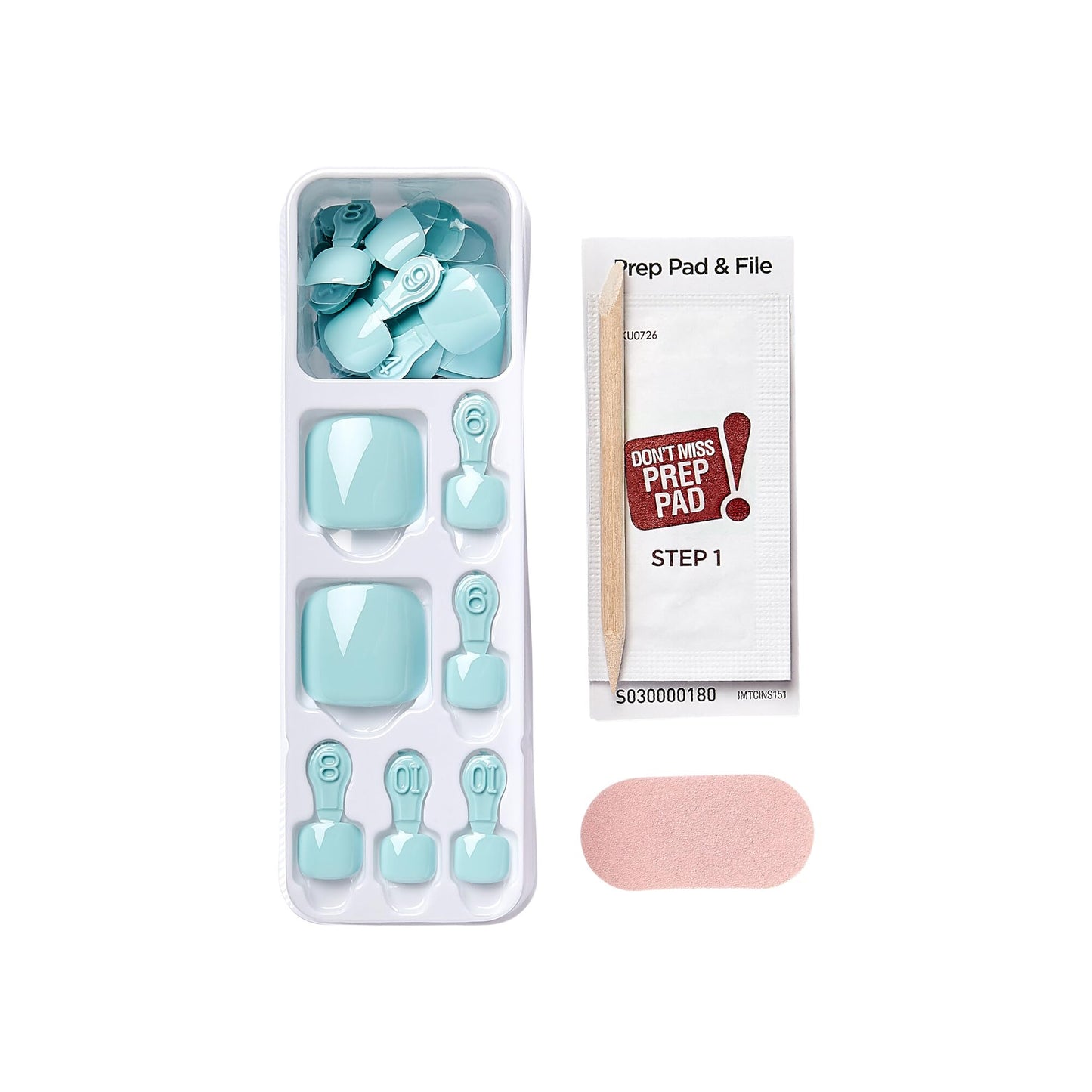 KISS Impress Color Toenails Press on 24 Pcs, Vivid Color, Simple Peel & Press Easy Apply, Hassle-Free Removal, Essential Tools Included