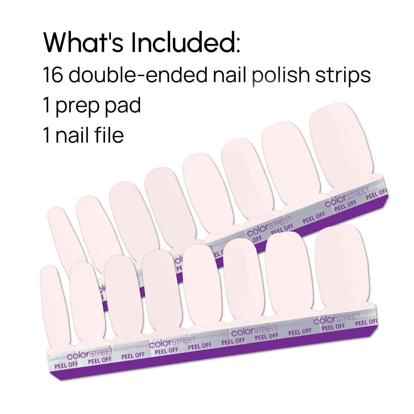 Color Street Glazed Over Nail Strips - Shimmery White with Pink Flash - Shimmer Finish - 16 Double-Ended Nail Strips - Easy Application, No Drying Time Long-Lasting Manicure - Ideal for Any Occasion.