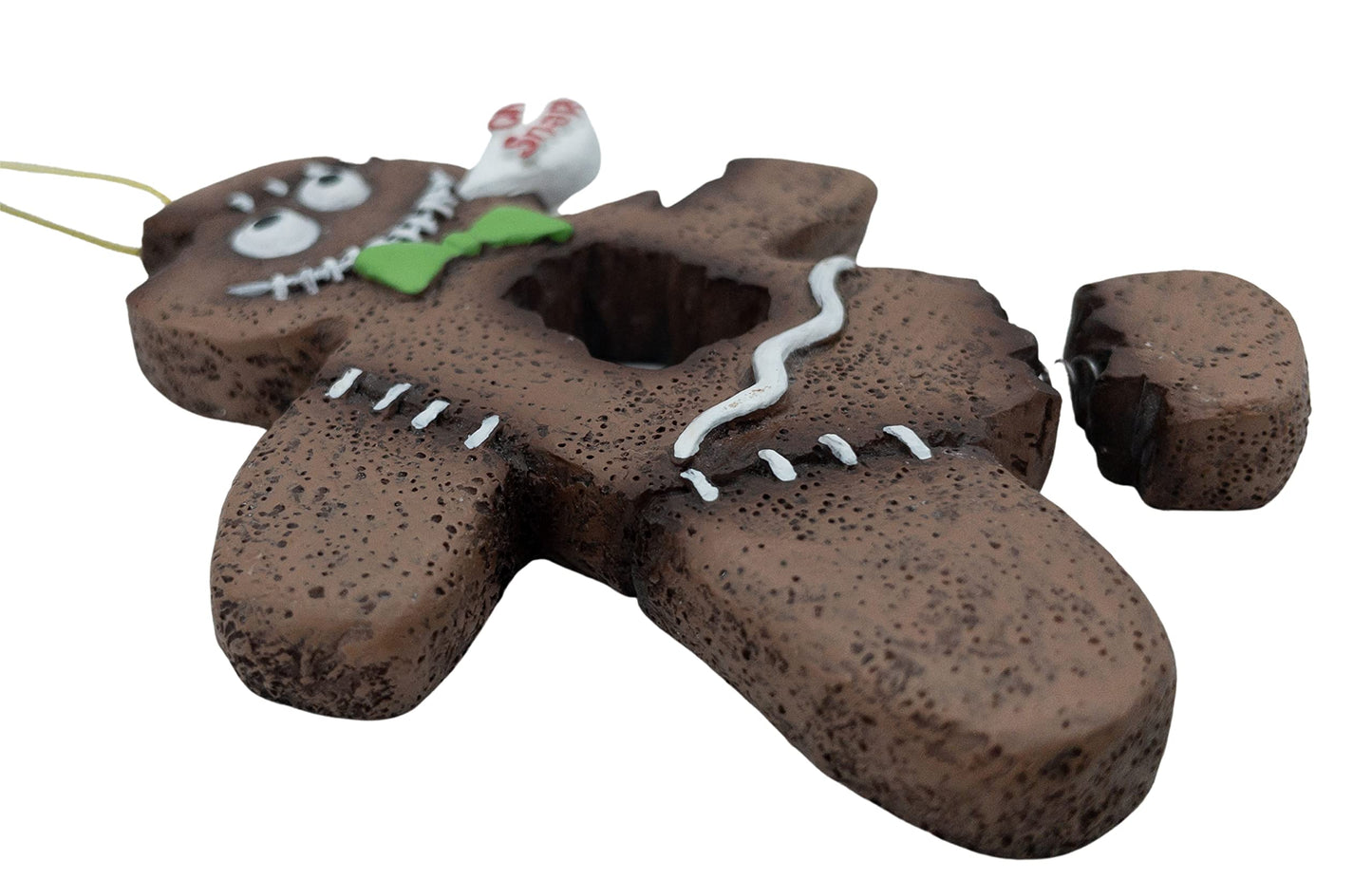 Gingerbread Man Zombie Monster Cookie Oh Snap! Broken Leg Ugly Halloween Christmas Tree Ornament