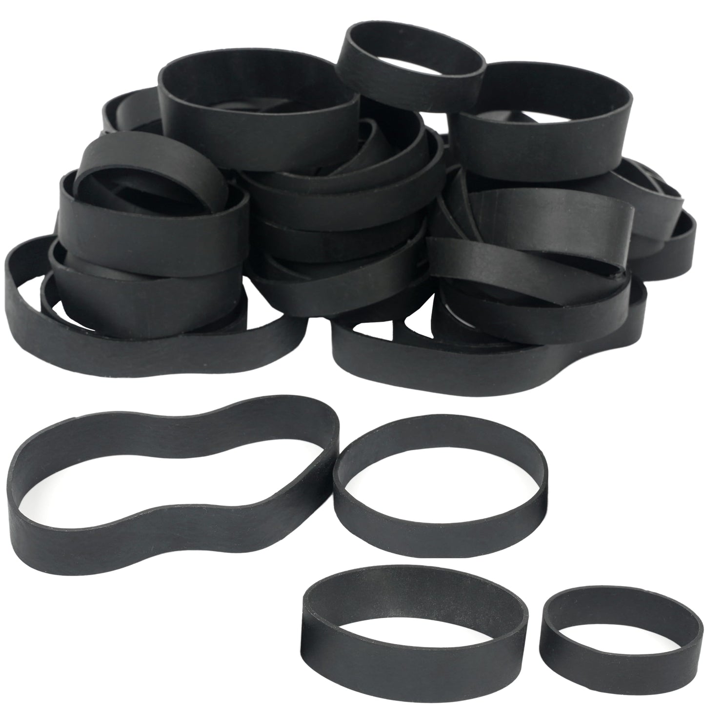 HAIDIBAO-Rubber Bands Assorted Sizes Black Mixed wide Elastic Bands for for Survival Office Supply size82,size#94,size#84,size#105 Tactical Rubber Bands