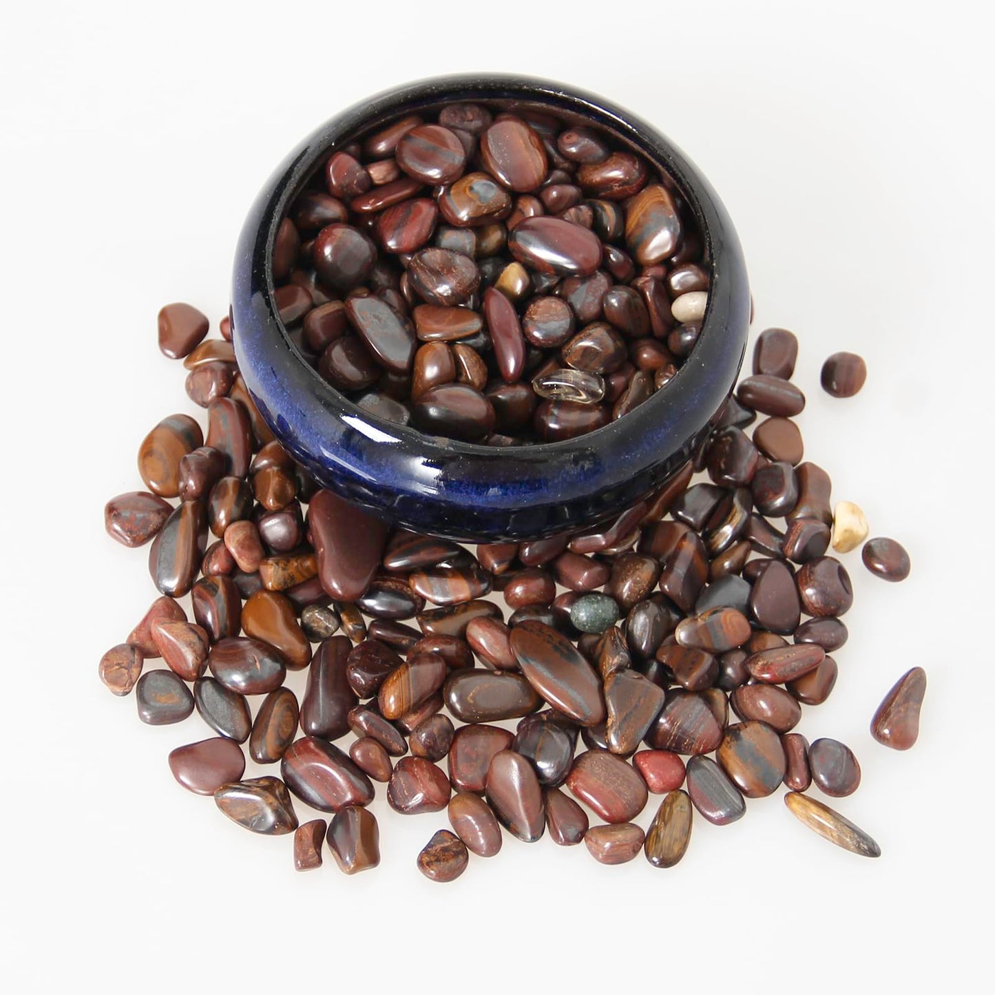 1.1lb Natural Crushed Red Tiger's Eye Crystal Tumbled Chips-Healing Crystals Chips Bulk, Crushed Crystal Gemstones for Crafts, Beautiful Package for Gift (Red Tiger's Eye)