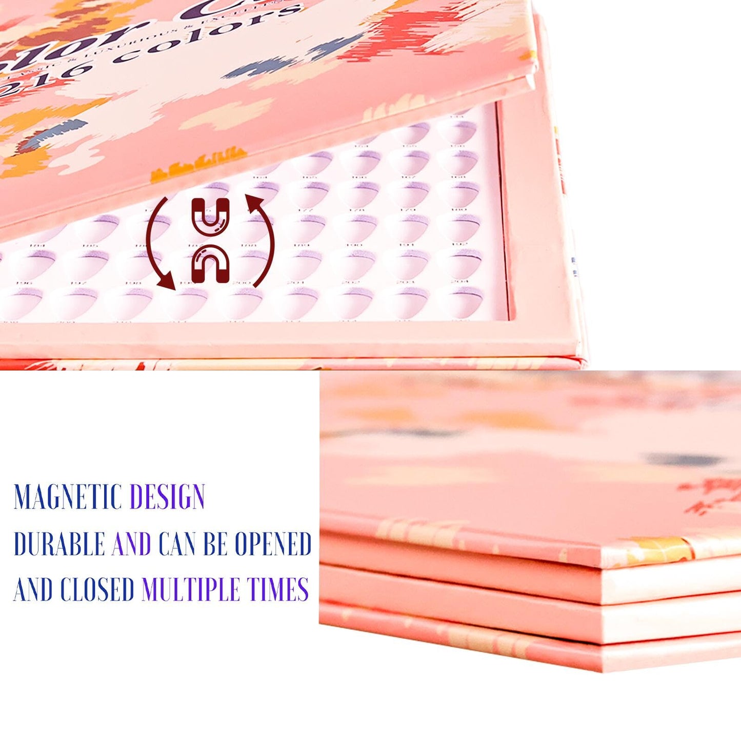 Acycoin2A 216 Nail Color book with 240 nail tips and nail polish gel color number lable (B)