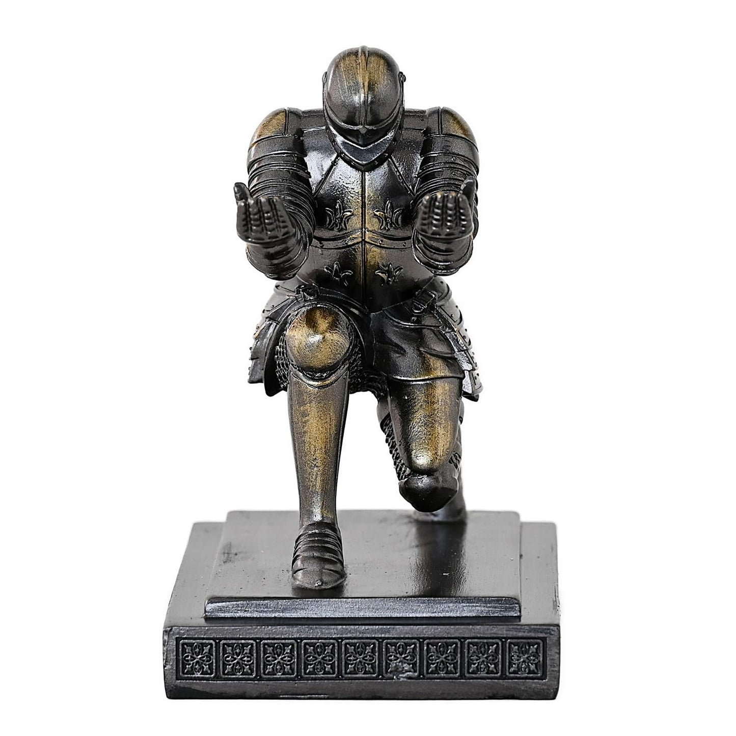 Amoysanli Executive Knight Pen Holder Decorative Resin Pen Holders For Desk Organizer Cool Ornament Gift For Office and Home (Iron)