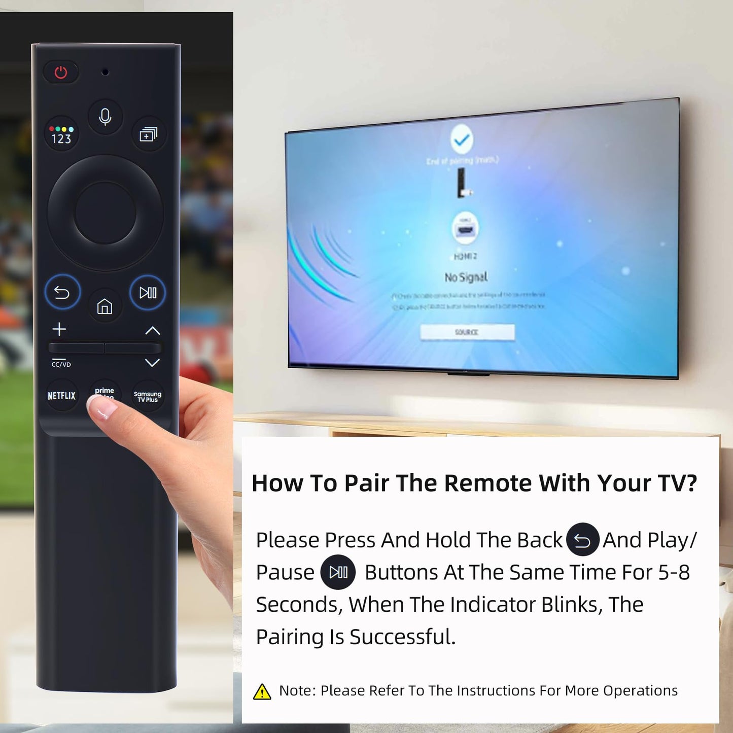 BN59-01357A Solar Voice Remote fit for Samsung QLED Series Smart TV Also BN59-01357F BN59-01357P Voice Remote Control Full Function Replacement