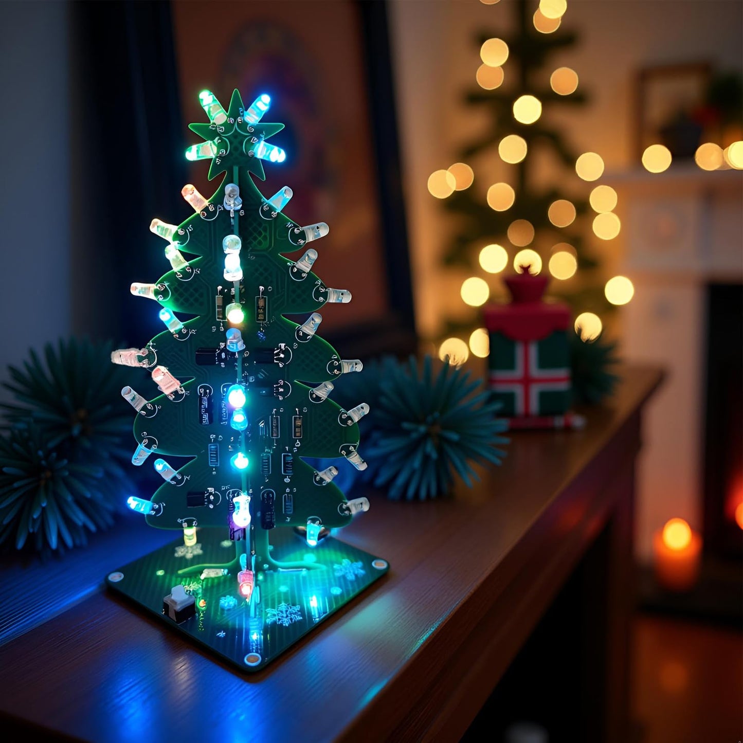 Gikfun Advanced Christmas Tree Soldering Kit DIY STEM Project for Adults Hobbyists Gift GK1033