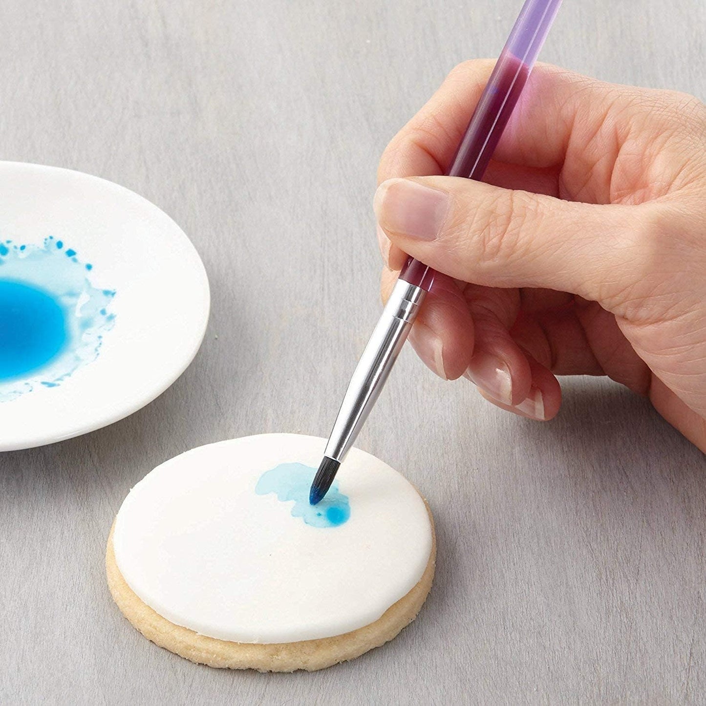SUNTRADE 10 Pieces Cake Baking Brushes Food Paint Brush, for Cookie Chocolate Sugar Decoration Brushes Set with Fondant and Gum Paste Tool