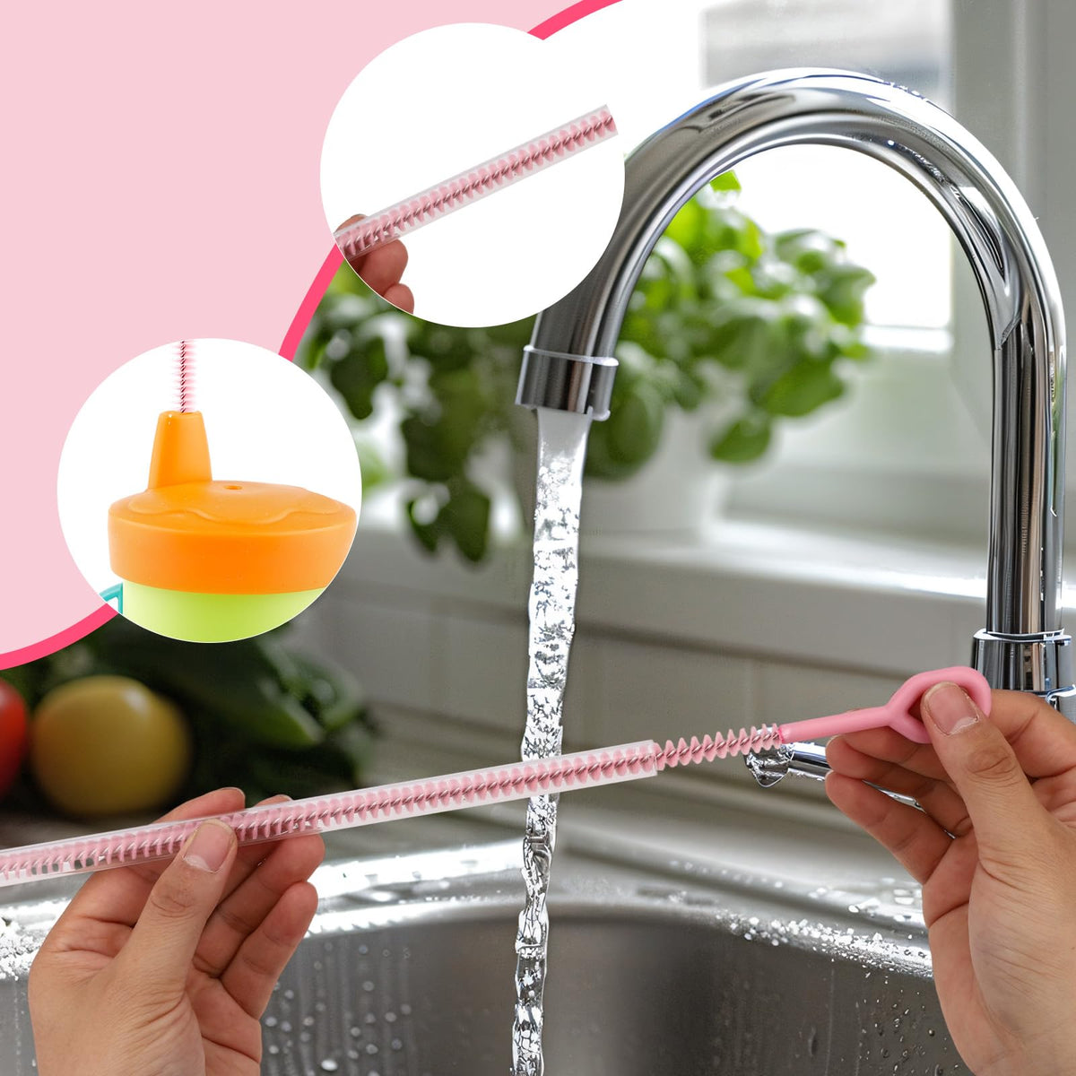 4pcs Straw Cleaner Brushes Compatible with Stanley (4 Count)
