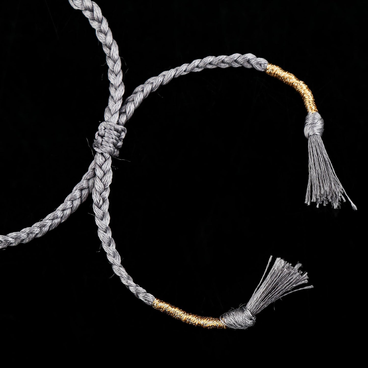 GEMSYMPHONY Labradorite Gemstone Beads Braided Bracelet – 3.5mm Natural Stone Beads, Handmade Adjustable Braided Rope Bracelet, Healing Crystal Jewelry for Men & Women, Unisex Boho Gift (Labradorite)
