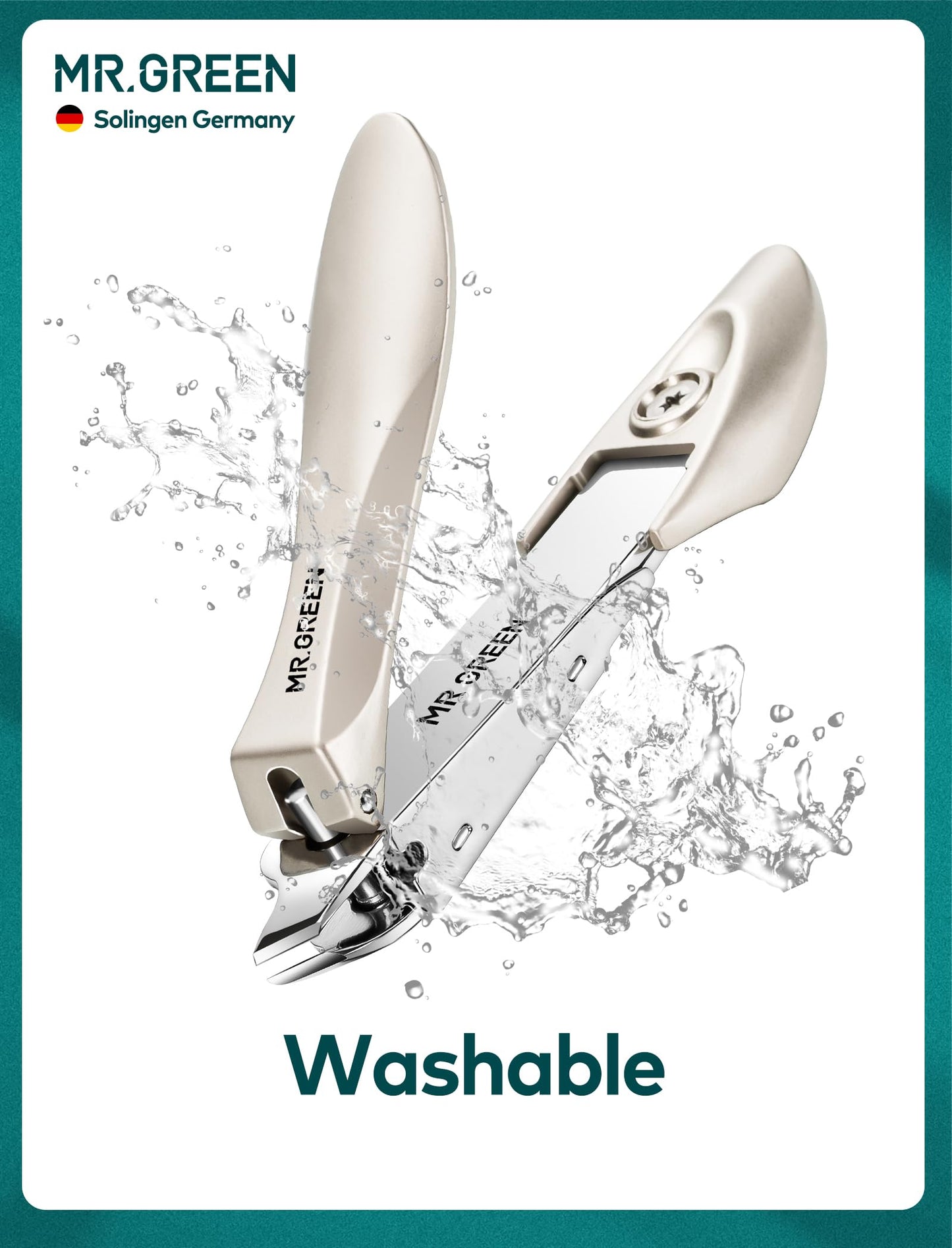 Nail Clipper with Catcher, Slanted Edge Nail Cutting Clippers Stainless Steel Fingernail Cutter Trim with File for Men and Women Mr-1115plus