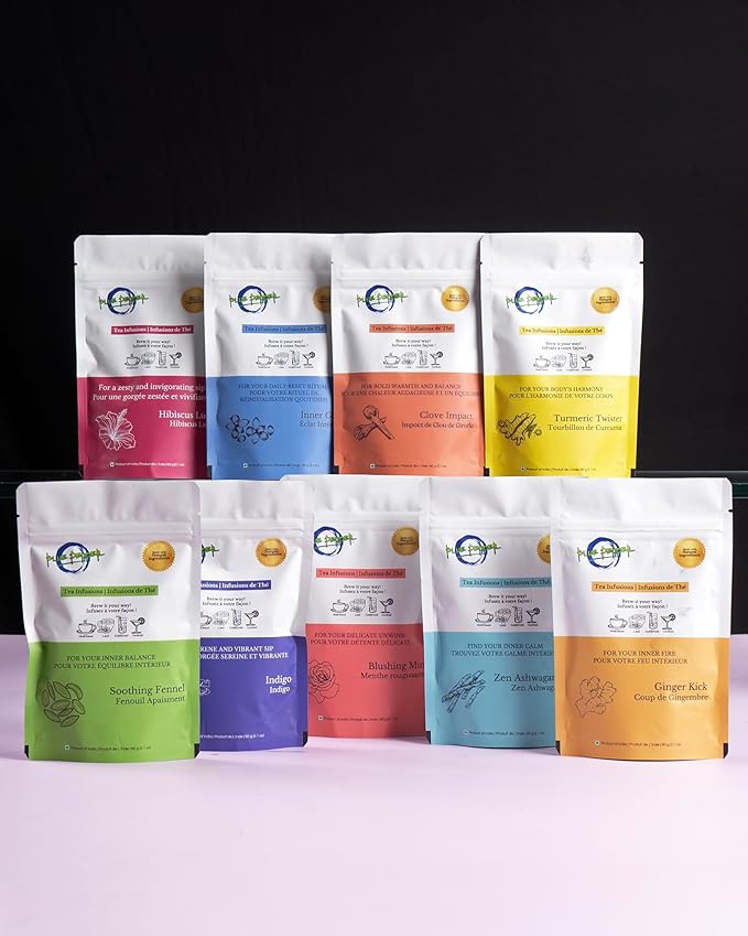 Blue Pepper Hibiscus Tea Infusion | Hibiscus, Mint, Black Seeds, Cinnamon & Moringa | Caffeine-Free Natural Beverage