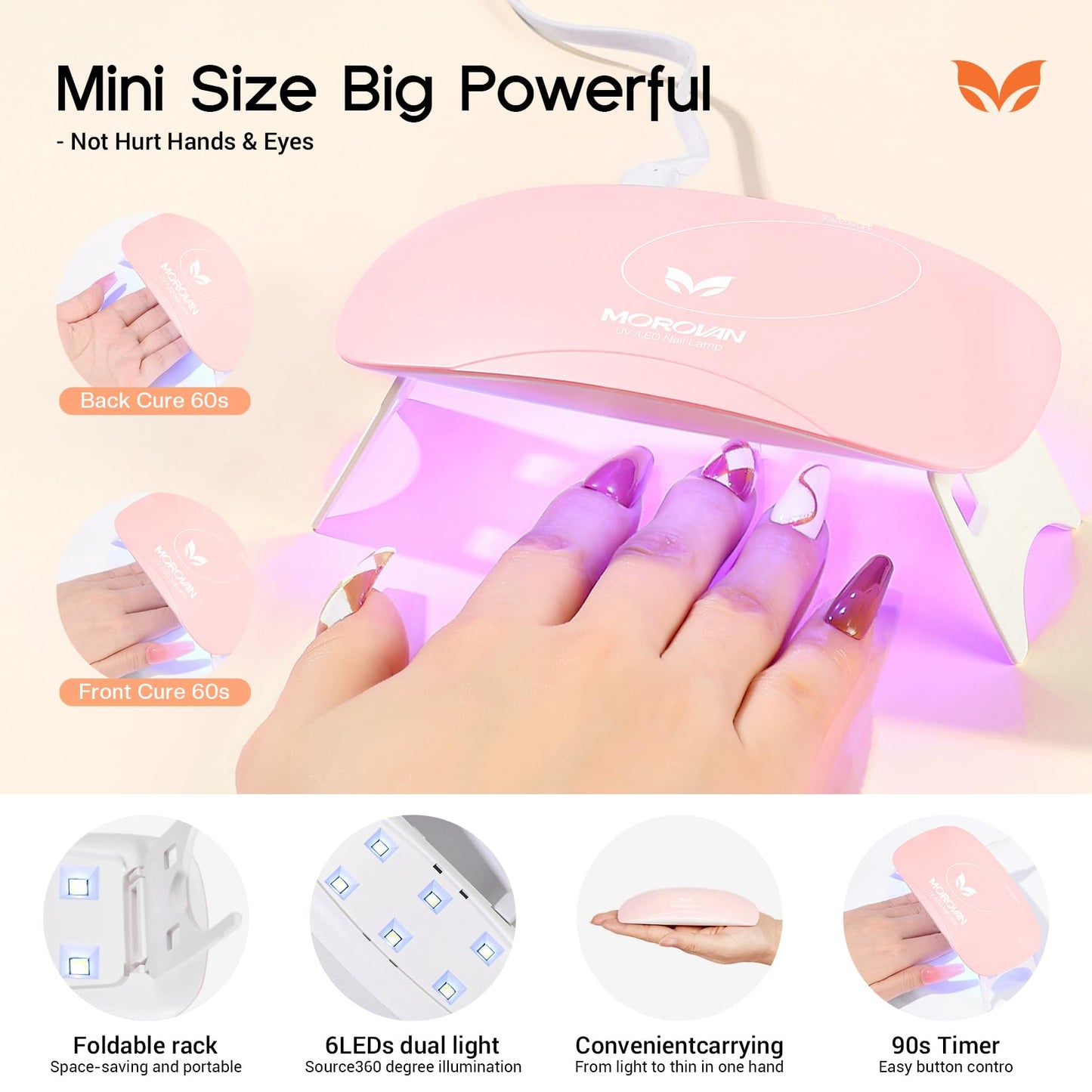 Morovan Poly Gel Nail Kit for Pretty Gift: Extension Gel Nail Kit With Nail Lamp Slip Solution Complete Professional Manicure Tools Everything In One Box DIY Set For Beginners at Home Salon Quality