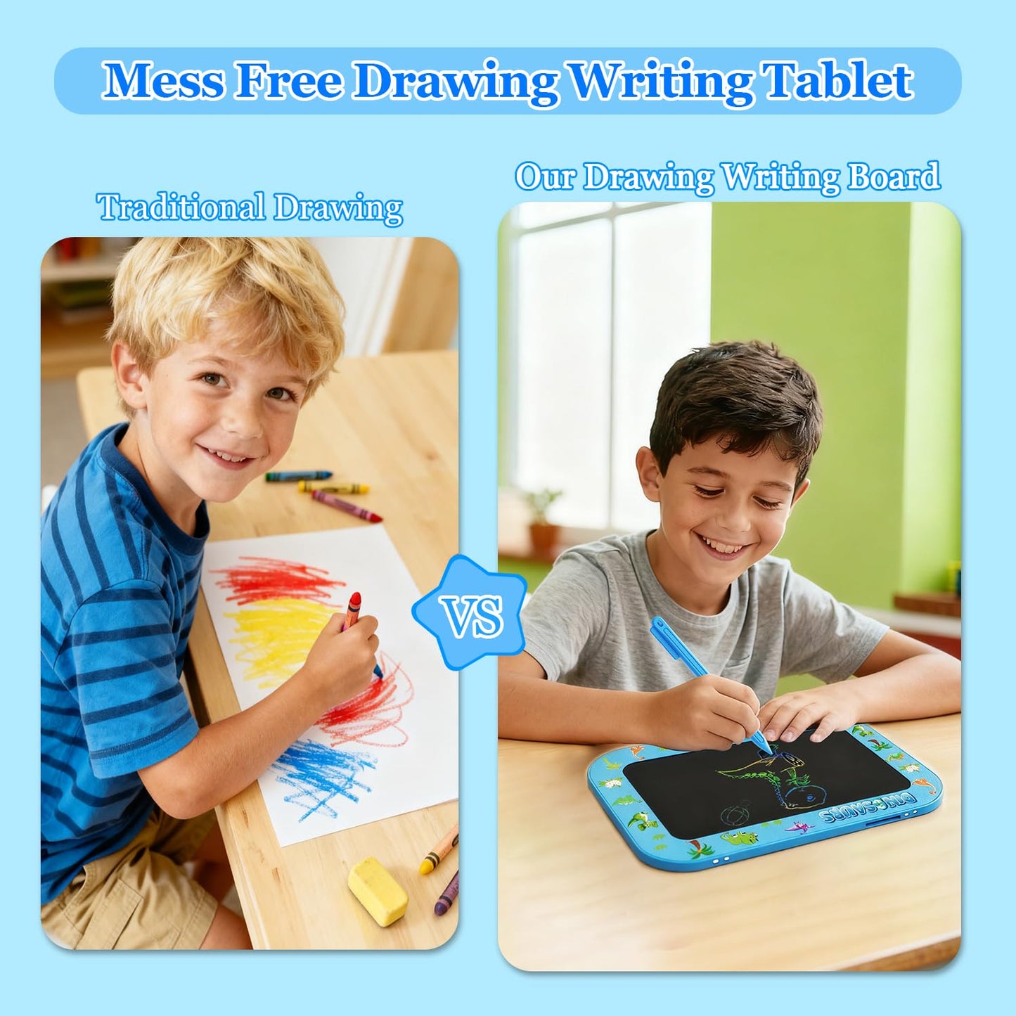 LCD Writing Tablet for Girls Boys Kids,10 Inch Colorful Toddler Doodle Board Drawing Tablet Toy