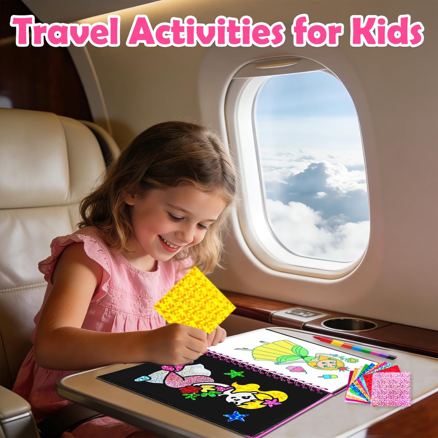 FUNNYB&G Foil Art Crafts for Kids Ages 4-8: Mother's Day 2026, Birthday Gift for Girls, Art and Crafts Supplies, Party Favors, Creative Toys for Girls 4 5 6 7 8 9 Years Old(Princess)