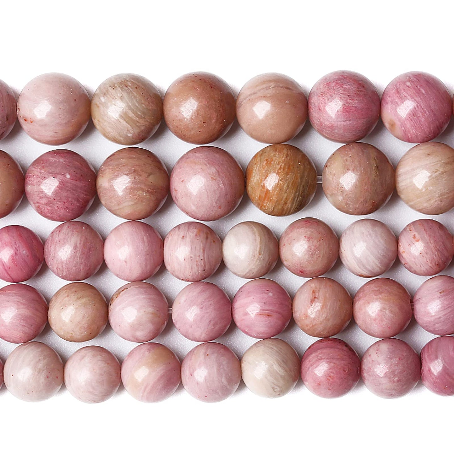 6MM 60PCS Natural Stone Red Rhodochrosite Gemstone Crystal Beads for Jewelry Making DIY Bracelet Necklace Semi Precious Beads