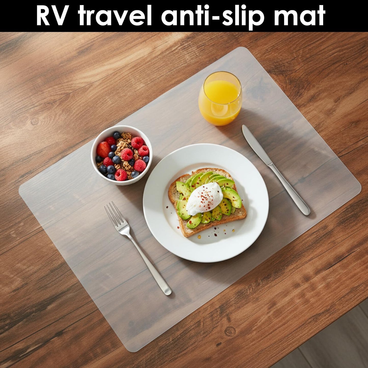 2 PCS Clear Silicone Mat for Kitchen Counter, 14.2”x 10.2” Thick Silicone Counter Mat Nonskid Heat Resistant Countertop Protector Liner Non Stick Pastry Baking Placemats, Easy to Clean (Translucent)