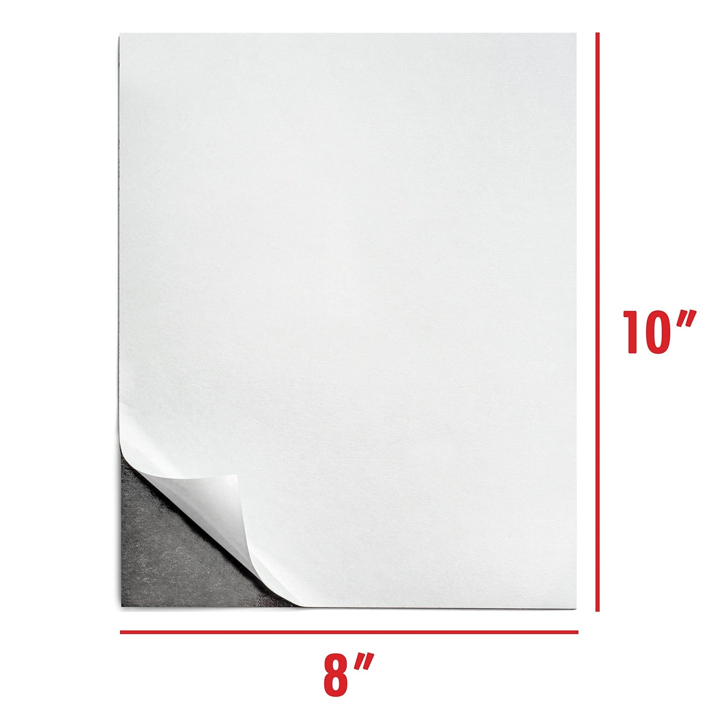 10pk Magnetic Sheets with Adhesive Backing 8x10 inch | Cut to Size Magnet Sheets for Dies, Photos, Stamps, Crafts
