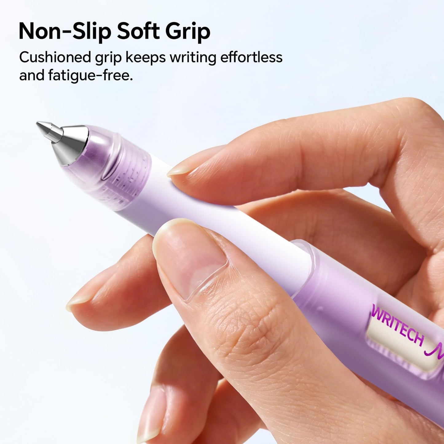 WRITECH Morph Extendable Gel Pens: 0.7mm Medium Point Black Ink Pocket-to-Full-Size Design Translucent Soft Grip Barrel Includes 2 Pens and 2 Refills Dual-Length Pocket Pen 4.6" to 6.1"