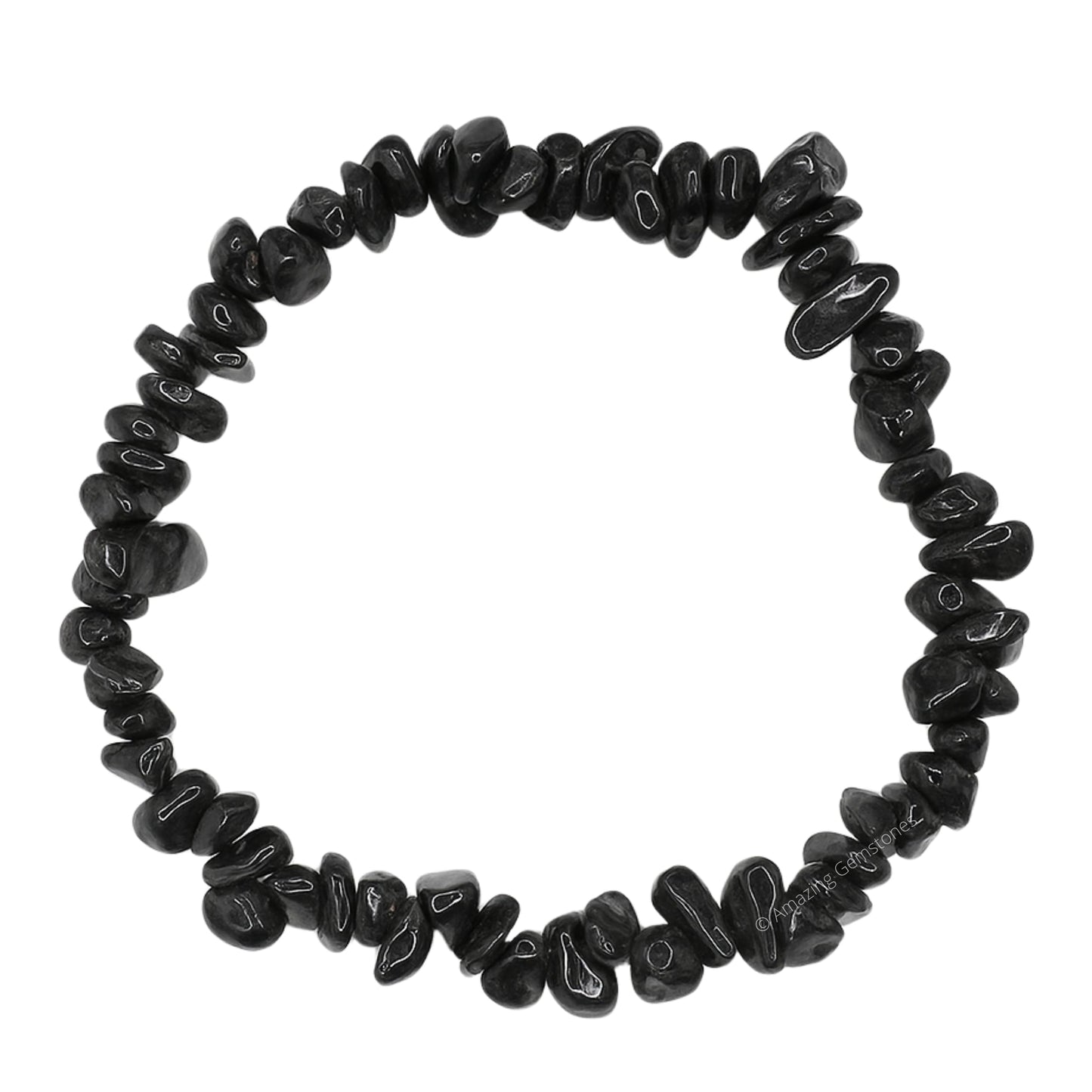 Amazing Gemstone Chips Bracelet (Black Tourmaline)
