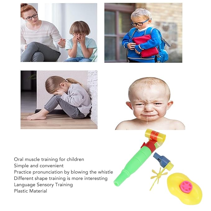 Dioche 3pcs Kids Oral Muscle Training Tool, Whistle Tongue Muscle Trainer Whistle Oral Speech Strengthening Language Rehabilitation Kit, Wholesale Business