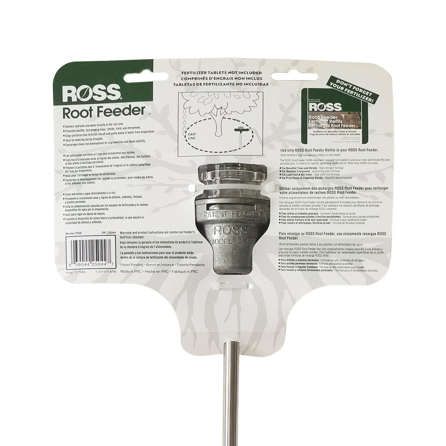 Ross Heavy Duty Metal Root Feeder, Deep Root Watering Tool and Fertilizer Injector, 31.5" x 10"