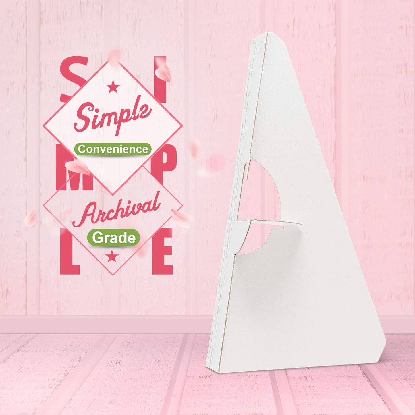 Lineco 25 Pack Cardboard Easel Backs 15 Inch, Self Stick Stand Display Signs, Canvas, Photographs, Brochures, Posters, Artwork and Crafts, White, Made in USA