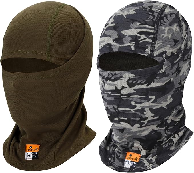 FR Balaclava Summer Face Mask Fireproof for Welding Racing UV Resistant Comfortable All Day Wear Safety Head Cover