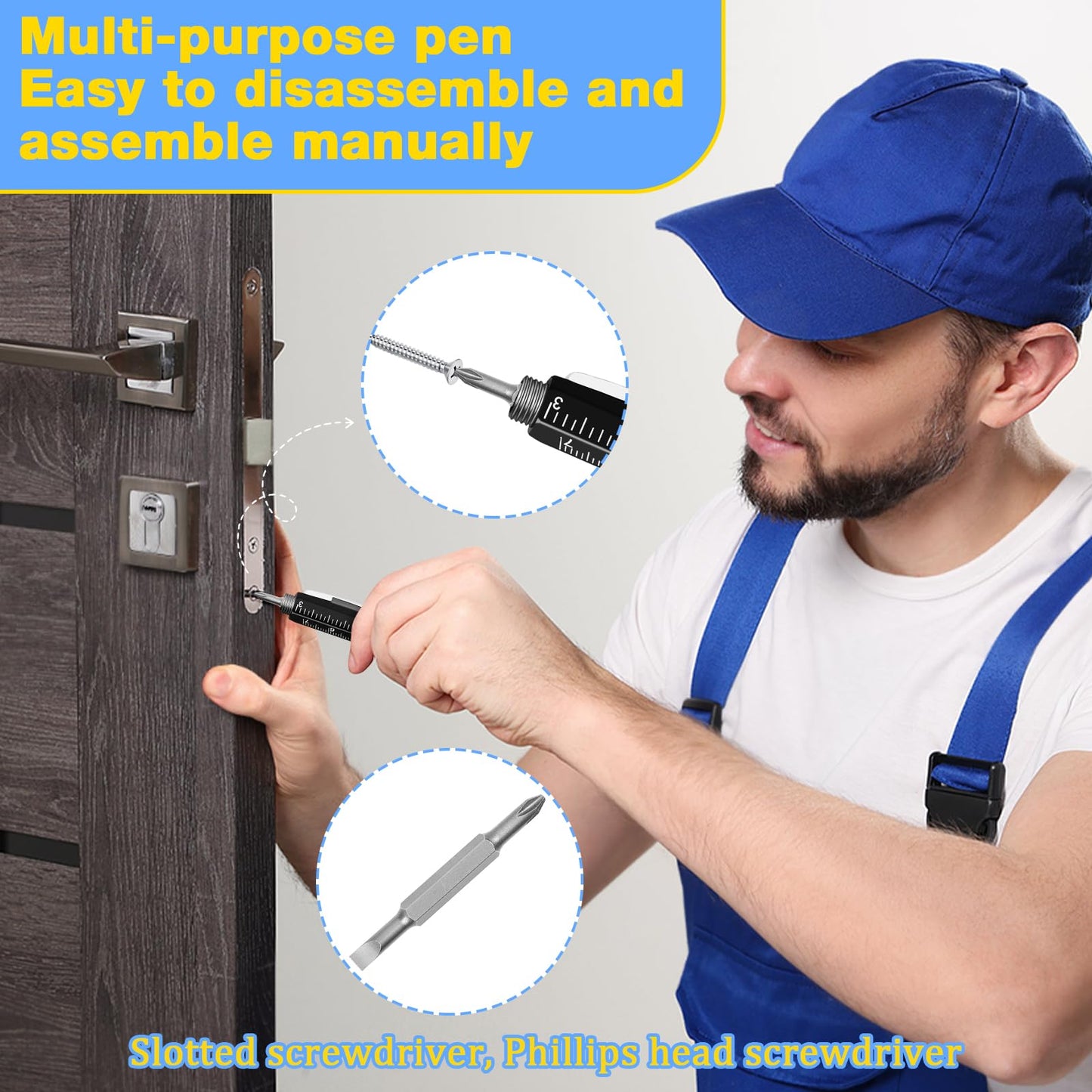 HOFASON Fathers Day Dad Gifts Bulk, 24 Pcs 6 in 1 Multitool Multi Tool Pen, Small Bulk Gifts for Men Dad Husband, Christmas Stocking Stuffers, Prizes for Adults, Party Favors Office Cool Gadgets