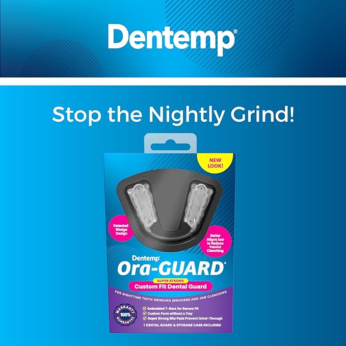 Dentemp Ora-GUARD Custom Fit Dental Guard - Bruxism Night Guard for Teeth Grinding (Two Pack) - Mouth Guard for Clenching Teeth at Night - Mouth Guard for Sleeping - Relieve Soreness in Jaw Muscles…