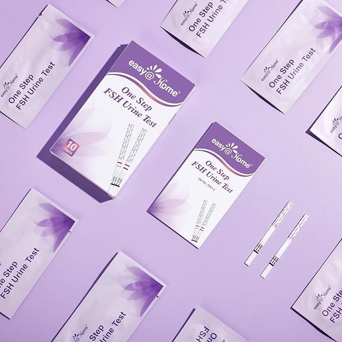 Easy@Home FSH Menopause Test: 10 FSH Test Strips - Understand Your Ovarian Reserve and Optimize Conception Timing at Home