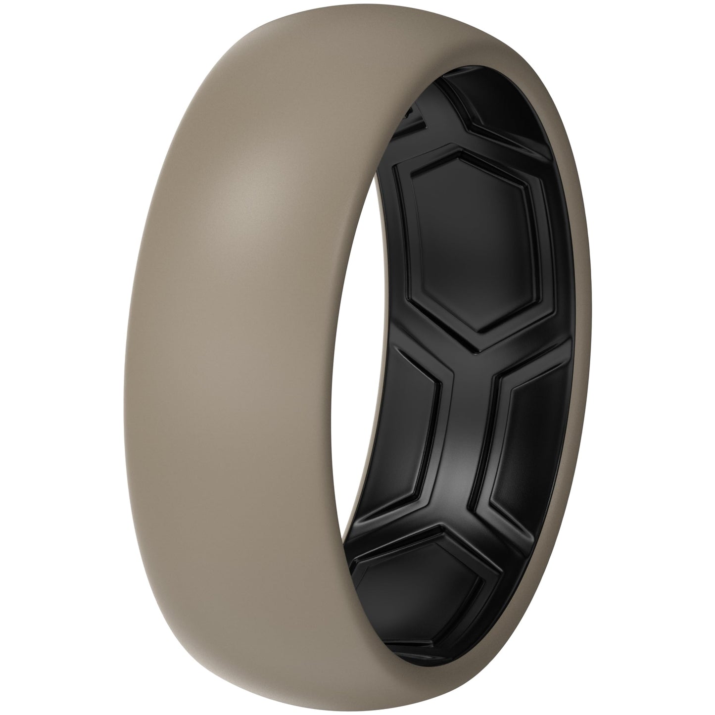 ThunderFit Men's Patterned Silicone Rings, 8mm Wide 2.2mm Thick Rubber Bands,Variety Multipack 1,4,7