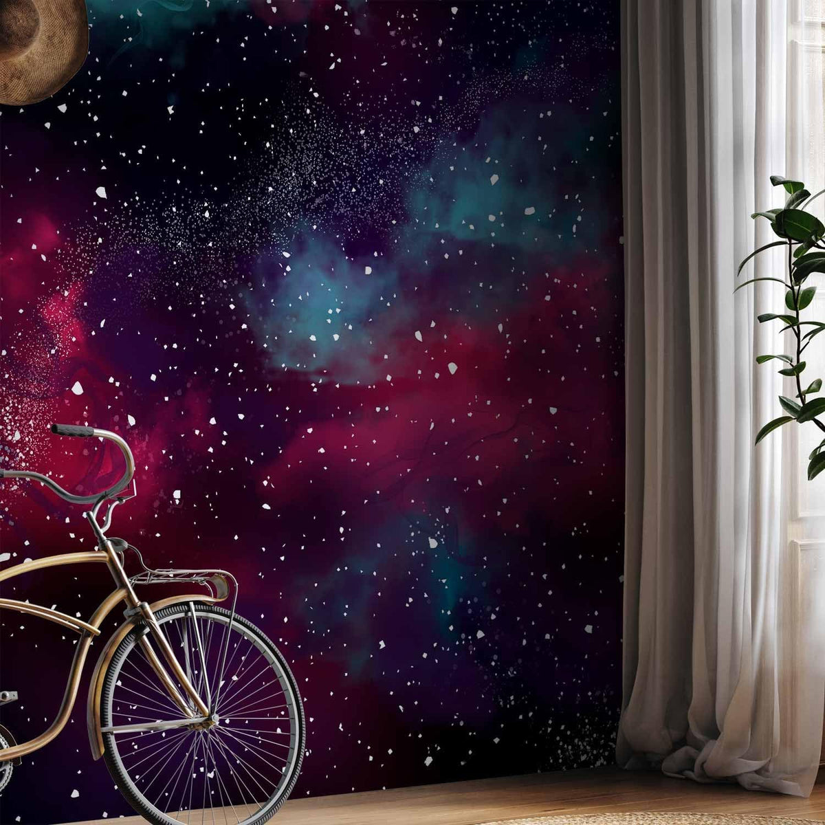 artgeist Wall Mural Space 193x138 in - Peel and Stick Self-Adhesive Wallpaper Removable Large Sticker Foil Wall Decor Print Design Mural Galaxy Universe Cosmos Sky a-A-10326-a-a