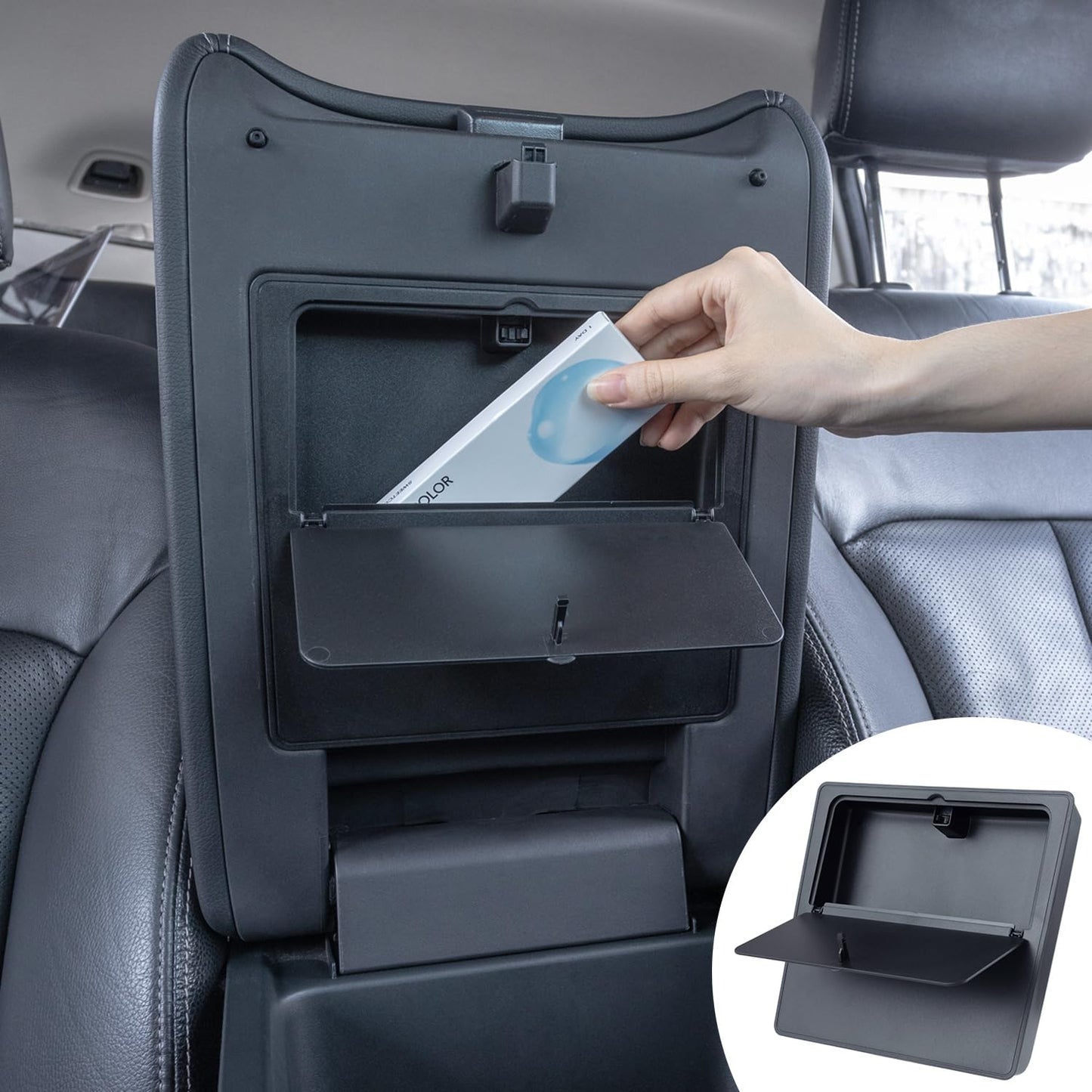 PIMCAR Center Console Hidden Organizer for 2023-2025 Honda Pilot, 2024-2026 Honda Ridgeline/Passport Armrest Hidden Storage Box Secret Compartment Press to Open and Close Car Accessories