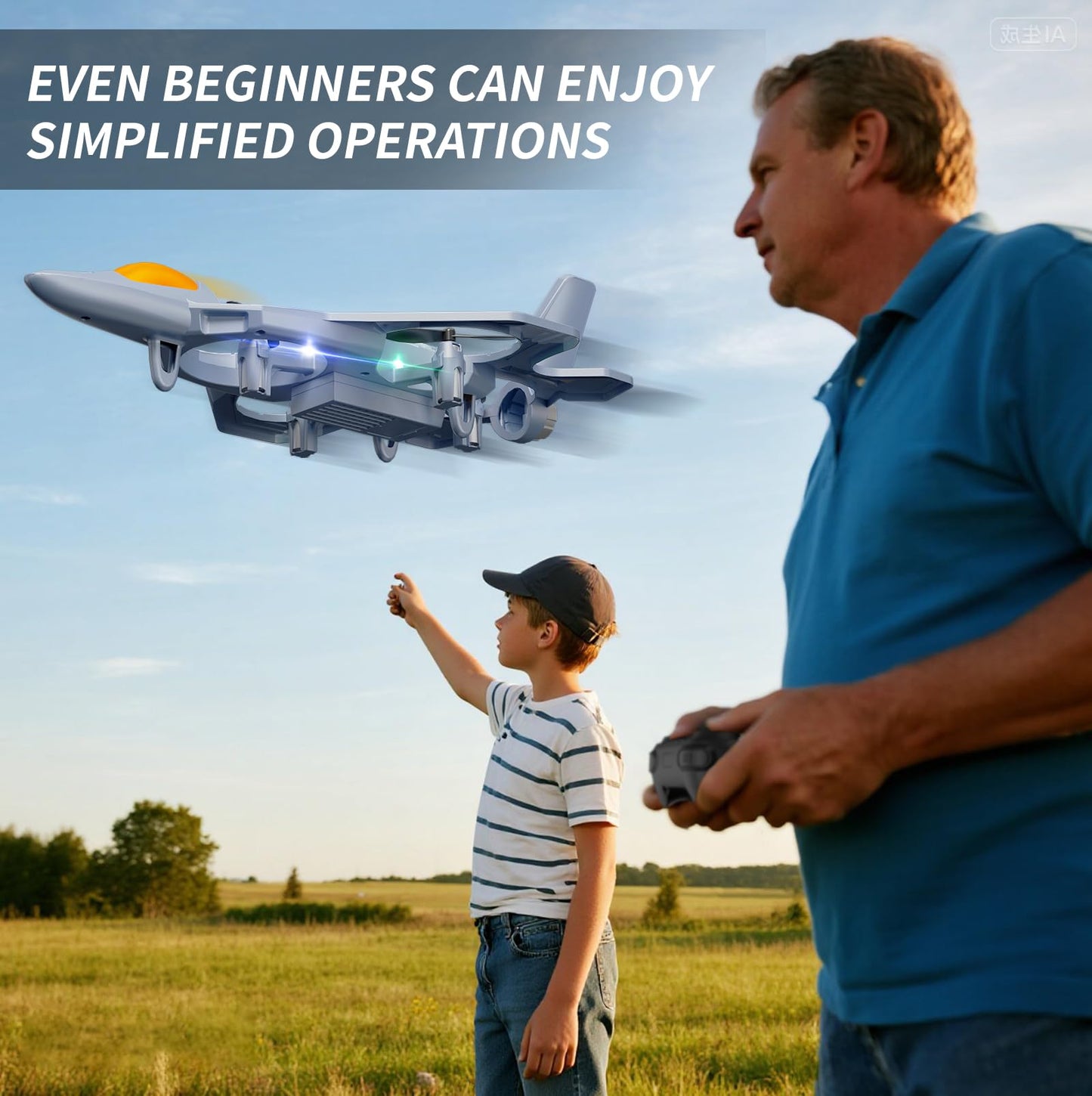 4DRC RC Planes Remote Control Airplanes with 3 Batteries, Foam Remote Control Planes for Kids Adults Beginners 4-7 8-12 12-16, Remote Control Helicopter Fighter Jet Drones for Kids Adults, 360° Flip