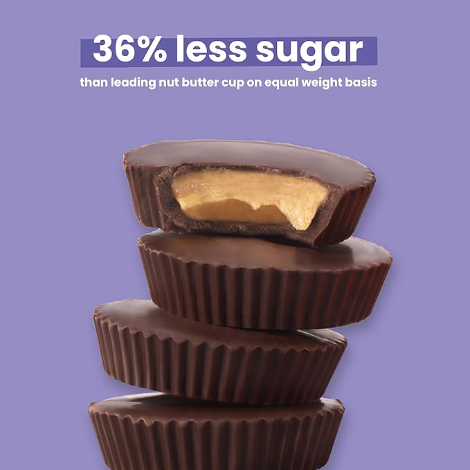 UNREAL Dark Chocolate Almond Butter Cups | 5g Sugar | Certified Vegan, Gluten Free, Fair Trade, Non-GMO | No Sugar Alcohols or Soy | 210 Grams
