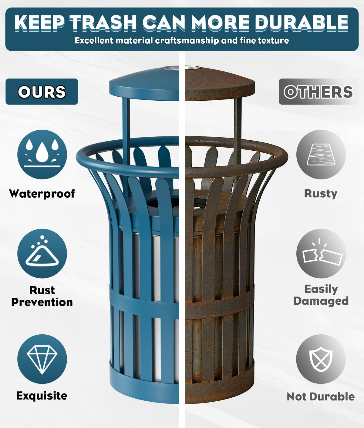 Outdoor Trash Can Commercial