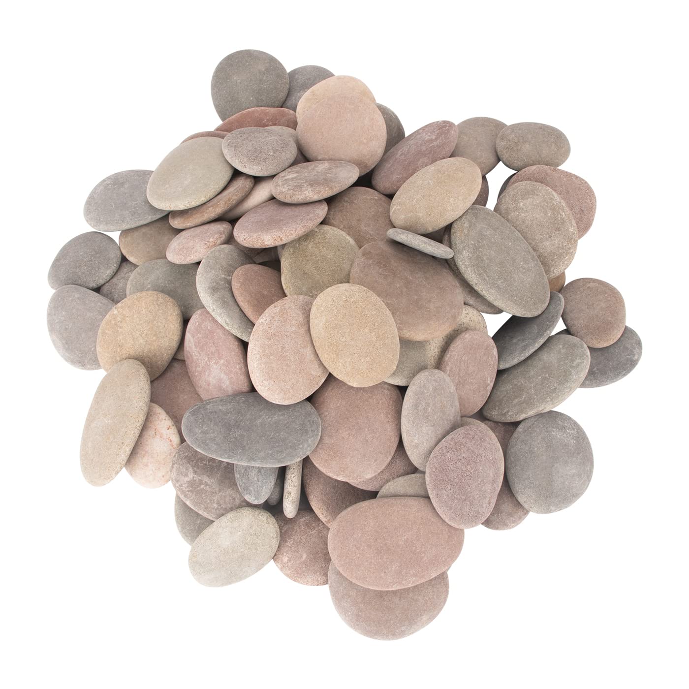 [About 94 PCS - 100 PCS](18 Pounds) Craft Rocks,Painting Rocks,2.1"-3.5" River Rocks,Flat Rocks,DIY Rocks,Painting Stones,Smooth Rocks