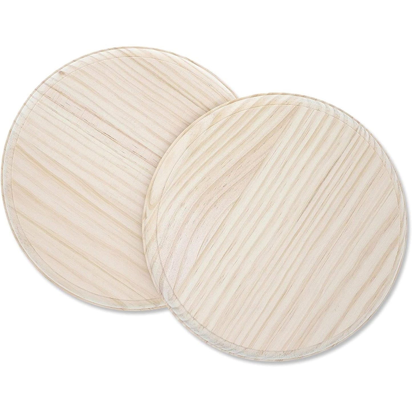 Bright Creations Unfinished Wood Bases - 8-Inch Edge-Glued Pine Rounds, 2-Pack - Smooth Surface for Painting & Decoupage - Wood Round Plaques & Wooden Discs for DIY Crafts
