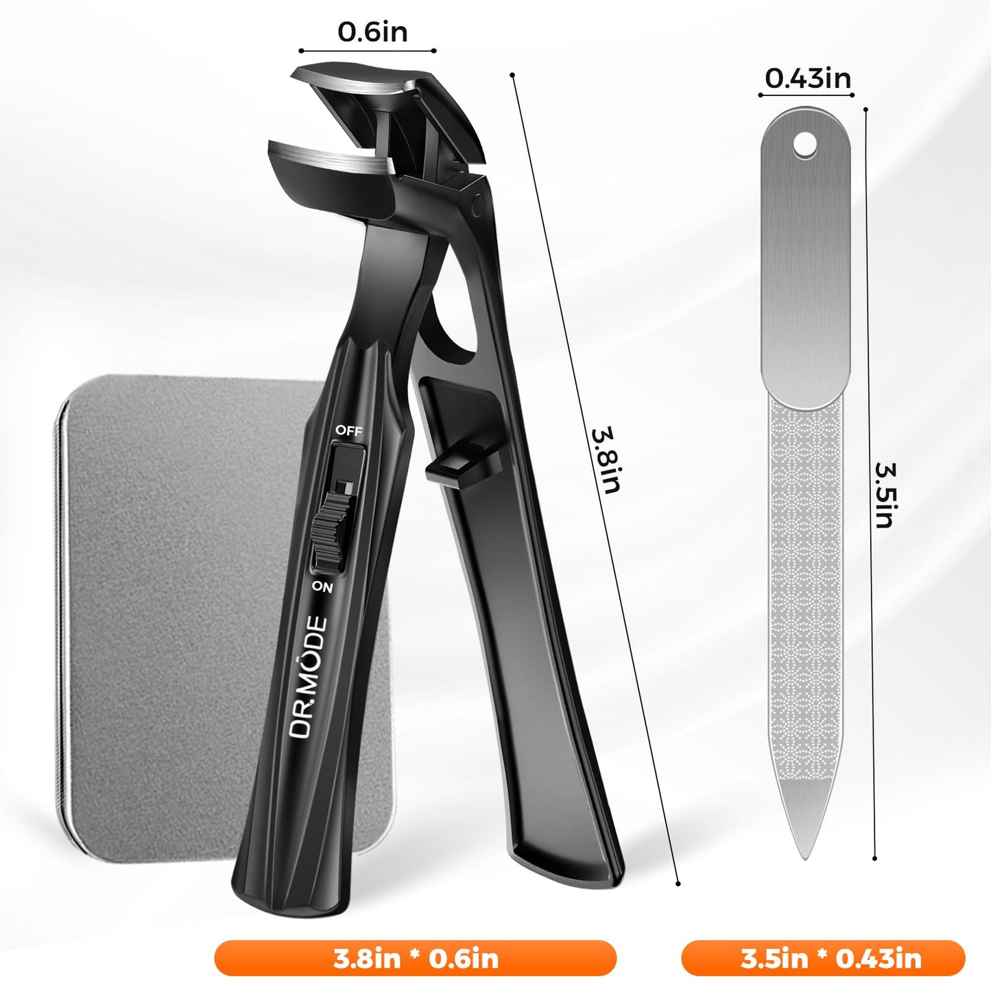 Toenail Clippers for Seniors Thick Toenails, Upgrade Angled Head Large Toe Nail Clippers for Men with Wide Jaw Opening, Sharp Heavy Duty Fingernail Clipper Cutter with Catcher Long Handle -Black